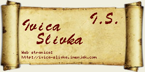 Ivica Slivka vizit kartica